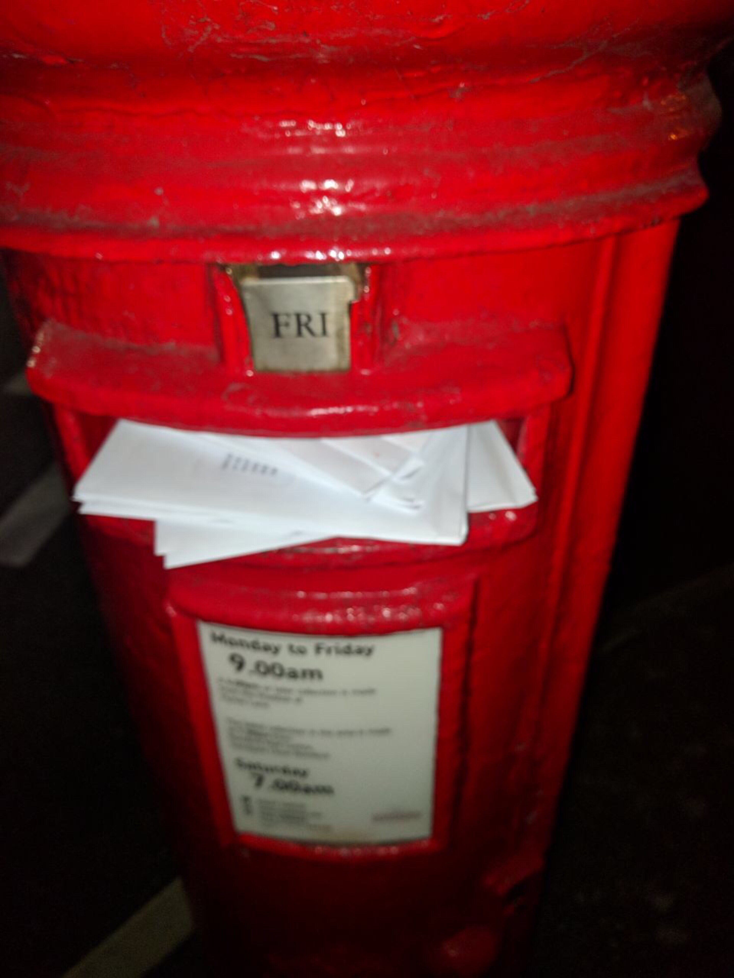 300 invites in a Royal Mail post box.